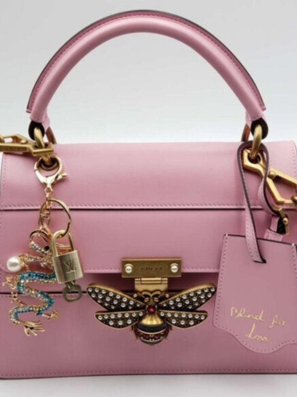 Louis Vuitton Gold Lock & Key 🔑 Authentic LV Unbranded Dragon Keychain Charm - Picture 3 of 8